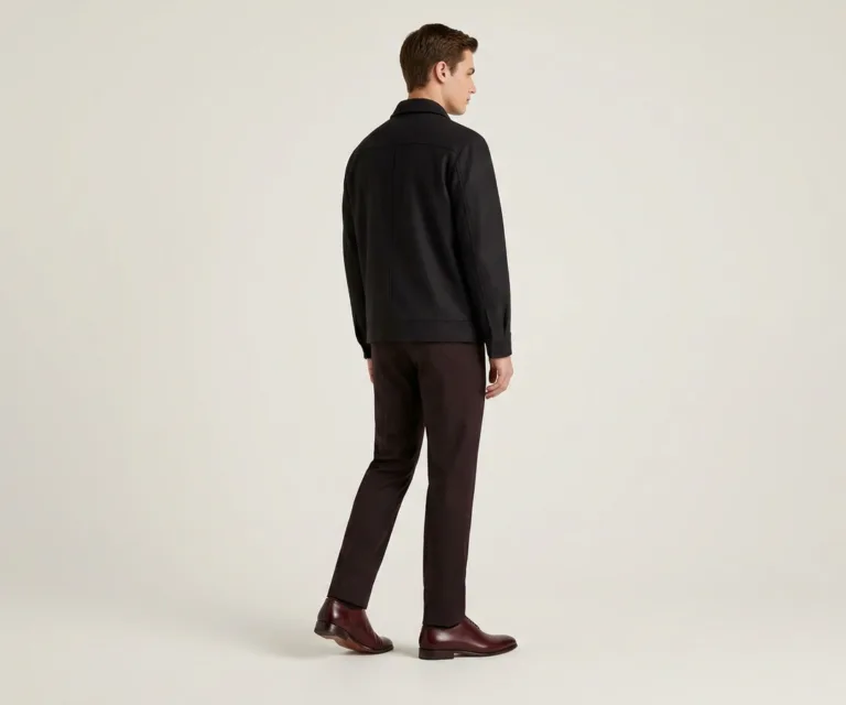 Director Wholecut Maroon Leather Shoes Rear Back View 1080x900