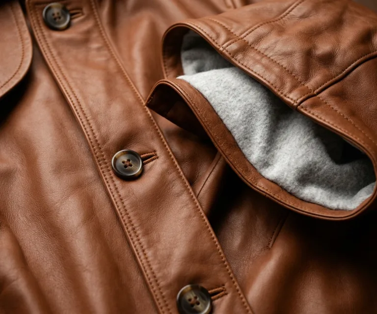 Fixon Hooded Brown Trench Coat Macro Hardware Detail 1080x900