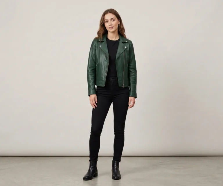 Alison Green Leather Biker Jacket Lifestyle Studio 1080x900