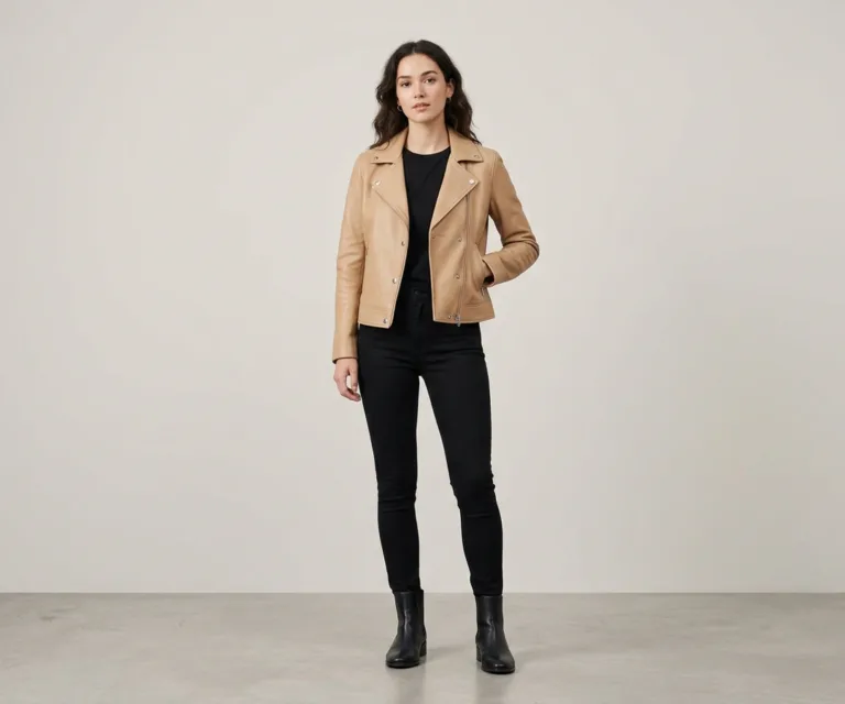 County Tan Overlap Leather Jacket Lifestyle Studio 1080x900