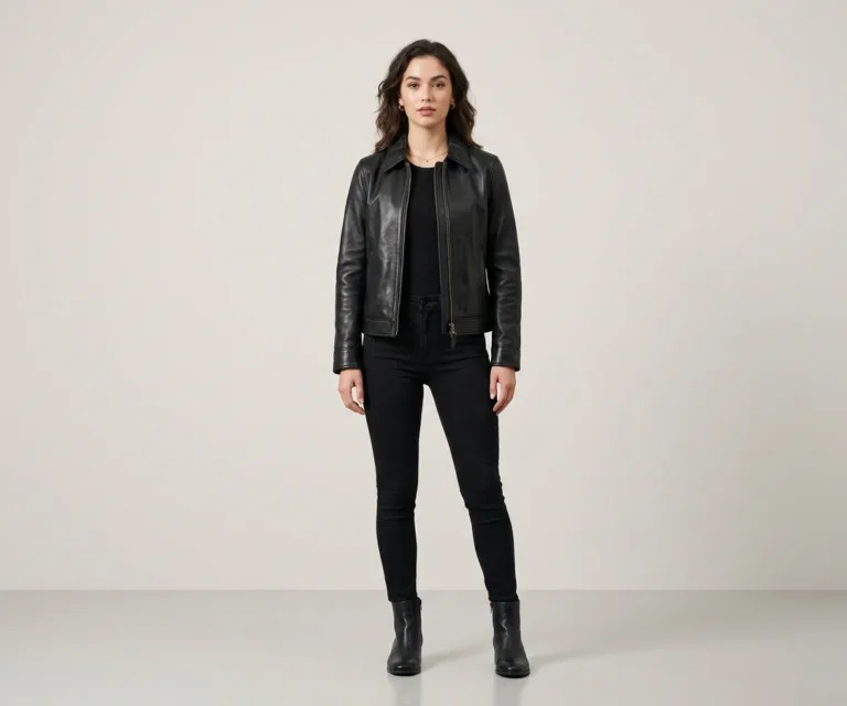 Tomachi Black Leather Jacket Lifestyle Studio 1080x900