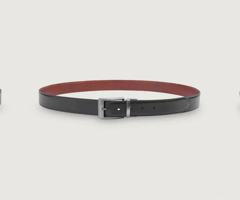Marcelino Leather Reversible Dress Belt Luxury Handcrafted Leather Accessory / Gift — Hero Product Display