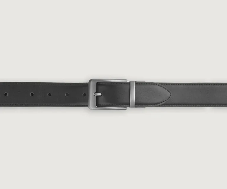 Marcelino Leather Reversible Dress Belt Luxury Handcrafted Leather Accessory / Gift — Burnished Edge Craftsmanship & Slim Profile