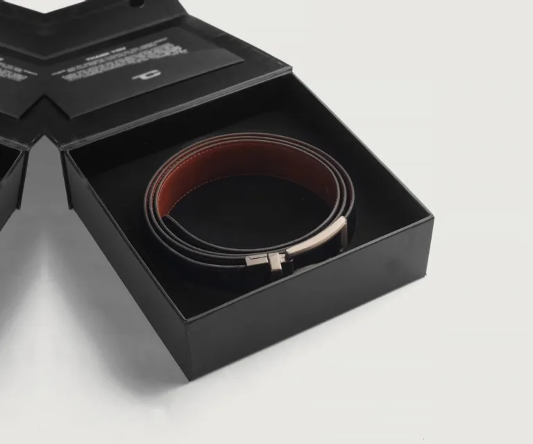 Marcelino Leather Reversible Dress Belt Luxury Handcrafted Leather Accessory / Gift — Luxury Gift Box & Signature Packaging Presentation