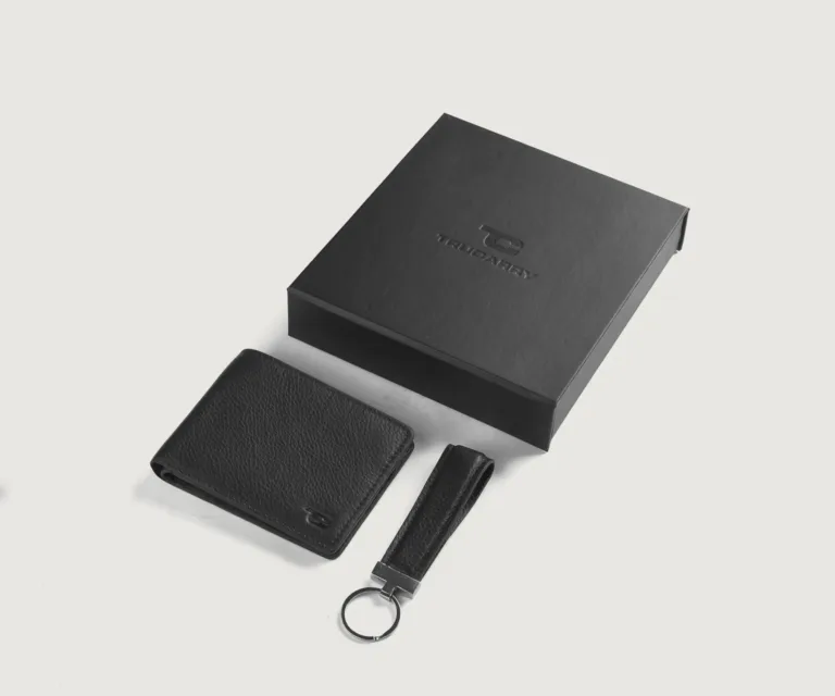 Marvin Black Leather Gift Set — Front Hero View
