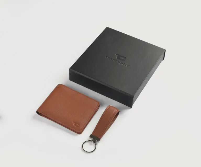 Marvin Brown Leather Gift Set — Front Hero View