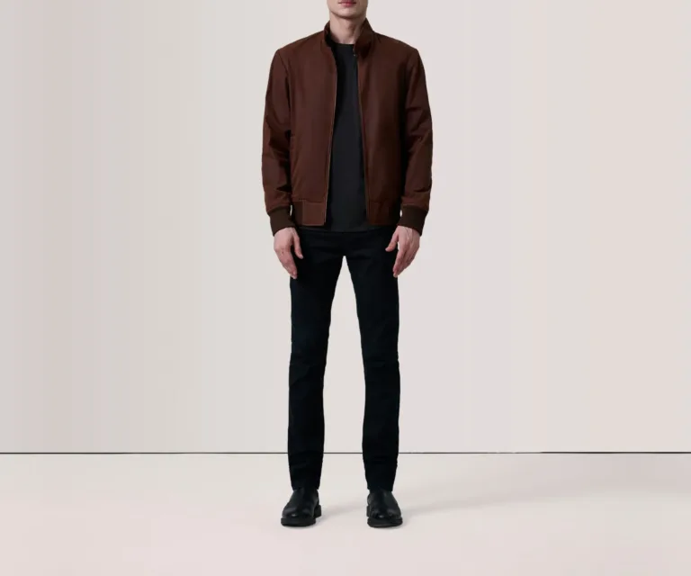 Morrison Brown Canvas Bomber Jacket — view 2