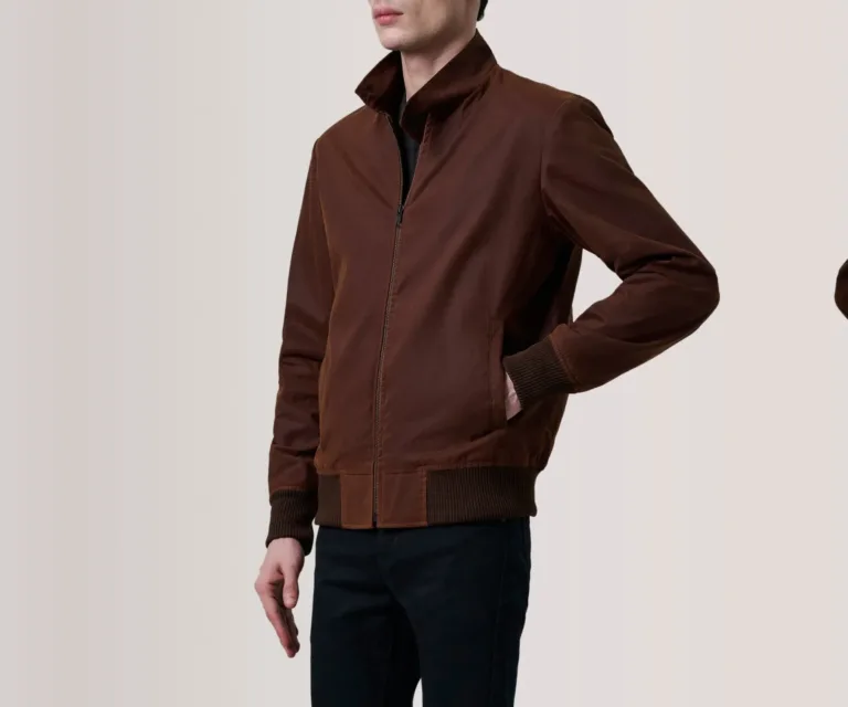 Morrison Brown Canvas Bomber Jacket — view 3