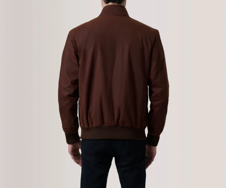 Morrison Brown Canvas Bomber Jacket — view 4