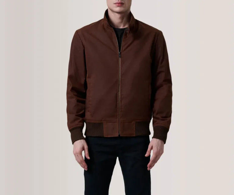 Morrison Brown Canvas Bomber Jacket — view 5