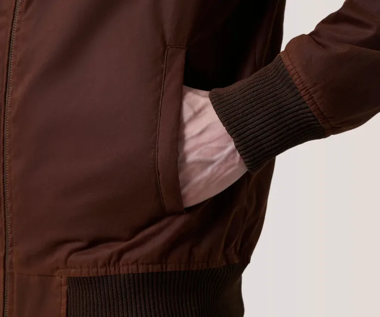 Morrison Brown Canvas Bomber Jacket — view 6