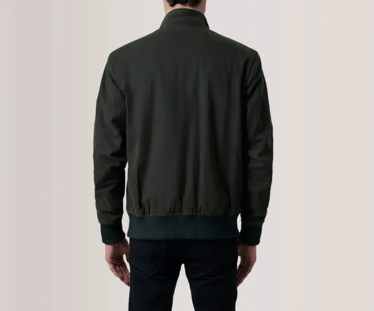 Morrison Olive Canvas Bomber Jacket — view 5