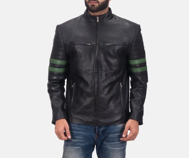 Night Trooper Leather Jacket — Front Open Hero Presentation