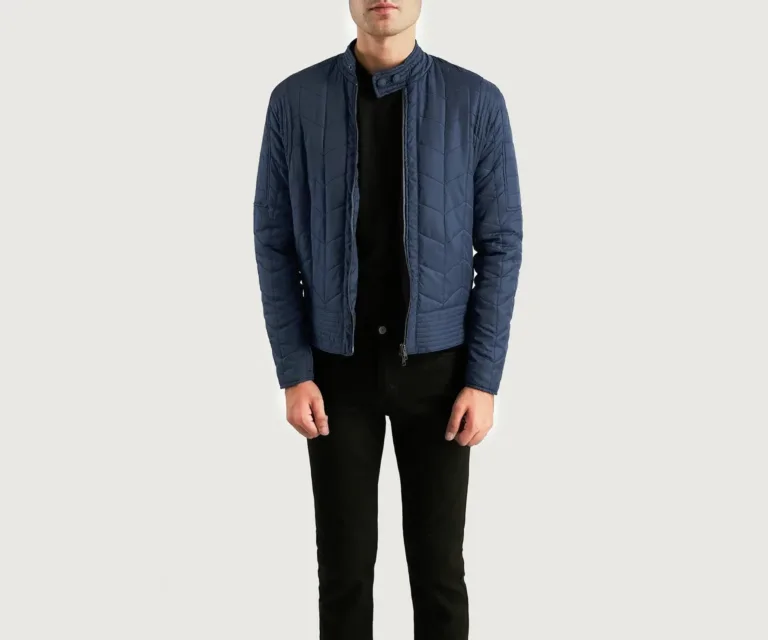Nyle Quilted Windbreaker Jacket — Front Open Hero Presentation