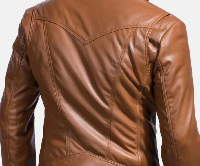 Old School Brown Leather Jacket — view 6