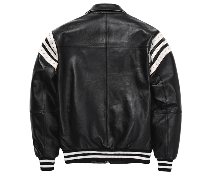Pelle Pelle Encrusted Varsity Plush, Black & Ivory, gallery detail 3