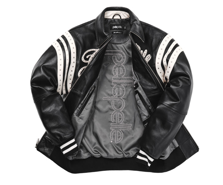 Pelle Pelle Encrusted Varsity Plush, Black & Ivory, gallery detail 5