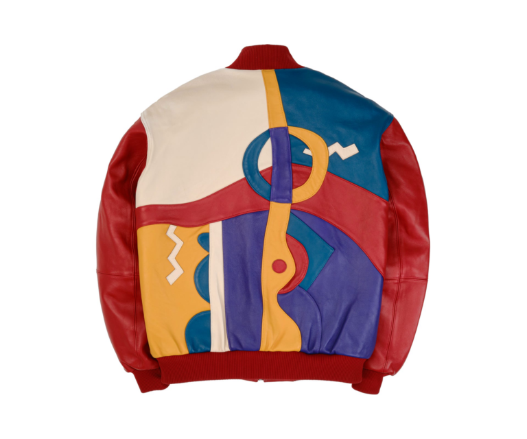 Pelle Pelle Picasso Plush, Cabernet / Teal / Ivory, back view