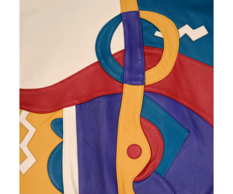 Pelle Pelle Picasso Plush, Cabernet / Teal / Ivory, gallery detail 6