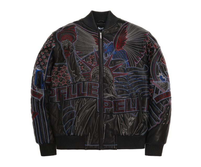 PELLE PELLE AMERICA QUILTED JACKET, Black, front view