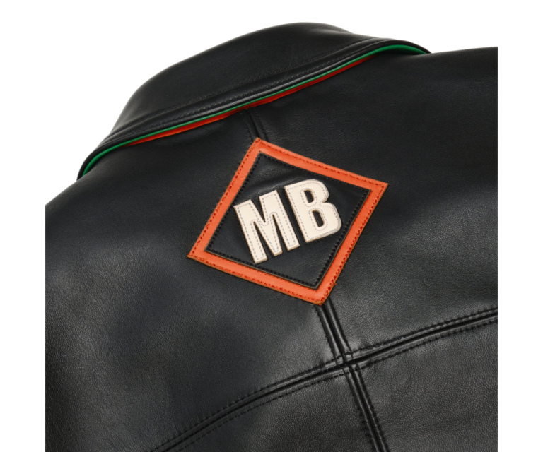 Pelle Pelle American Soda Club Jacket, Black / Jet Green / Orange, gallery detail 5