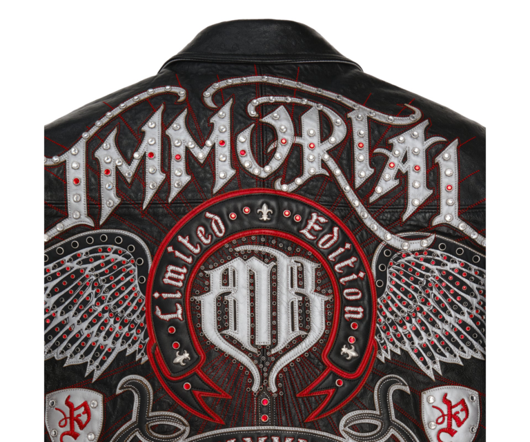 Pelle Pelle Immortal Jacket, Black / Silver Metallic / Cabernet, gallery detail 9