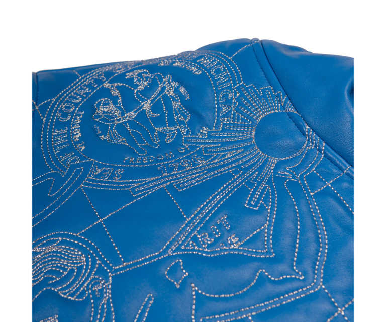 PELLE PELLE DETROIT QUILTED JACKET, Honolulu Blue / Silver Metallic, gallery detail 4