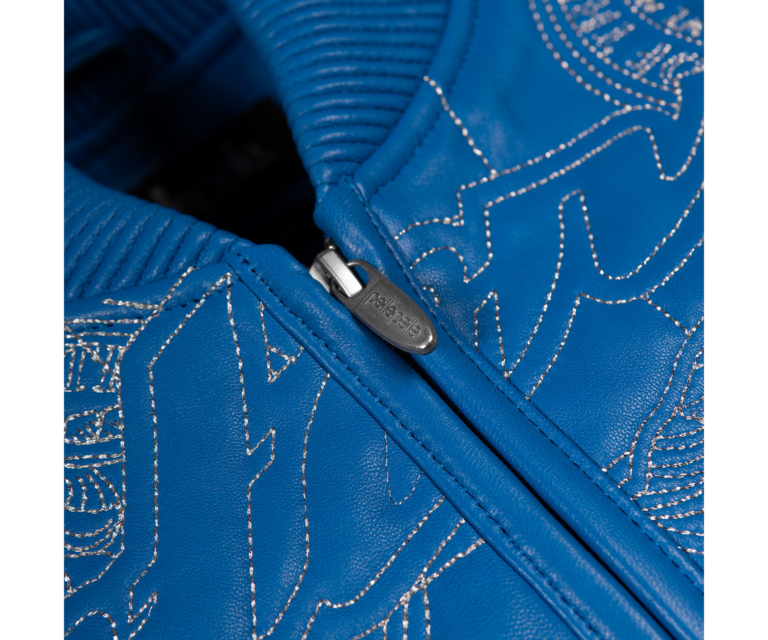 PELLE PELLE DETROIT QUILTED JACKET, Honolulu Blue / Silver Metallic, gallery detail 3