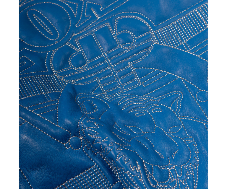 PELLE PELLE DETROIT QUILTED JACKET, Honolulu Blue / Silver Metallic, gallery detail 7