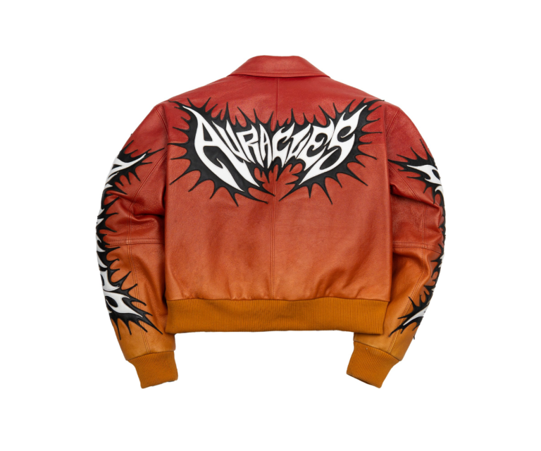 Auracles x Pelle Pelle Gradient Womens Jacket, Multi, back view