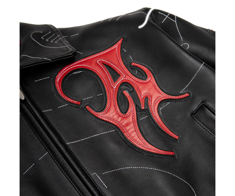 Auracles x Pelle Pelle Topography Women's Jacket, Black / Red, gallery detail 4