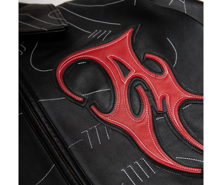Auracles x Pelle Pelle Topography Jacket, Black / Red, gallery detail 3