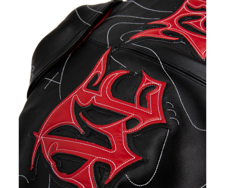 Auracles x Pelle Pelle Topography Jacket, Black / Red, gallery detail 5
