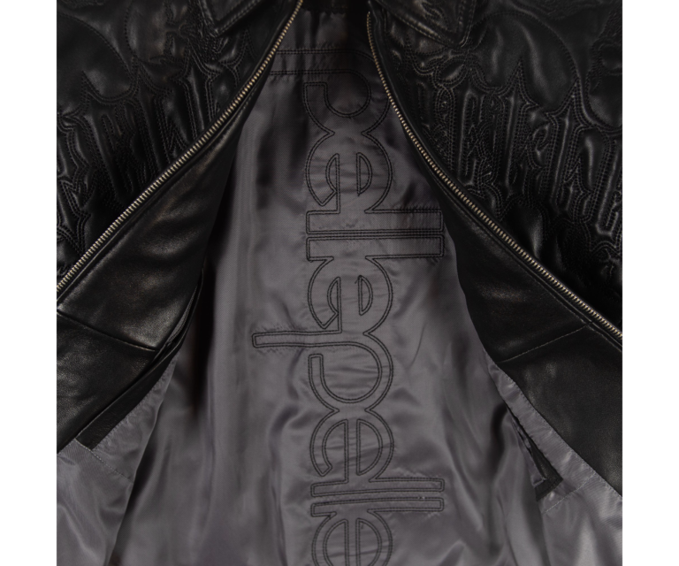 Pelle Pelle Skull Quilt Jacket, Black / Black, gallery detail 4