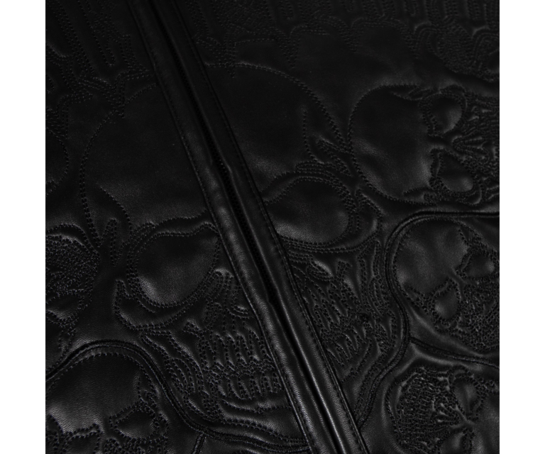 Pelle Pelle Skull Quilt Jacket, Black / Black, gallery detail 7