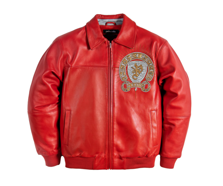 Pelle Pelle Immortal Jacket, Cabernet / Gold Metallic / Silver Metallic, front view
