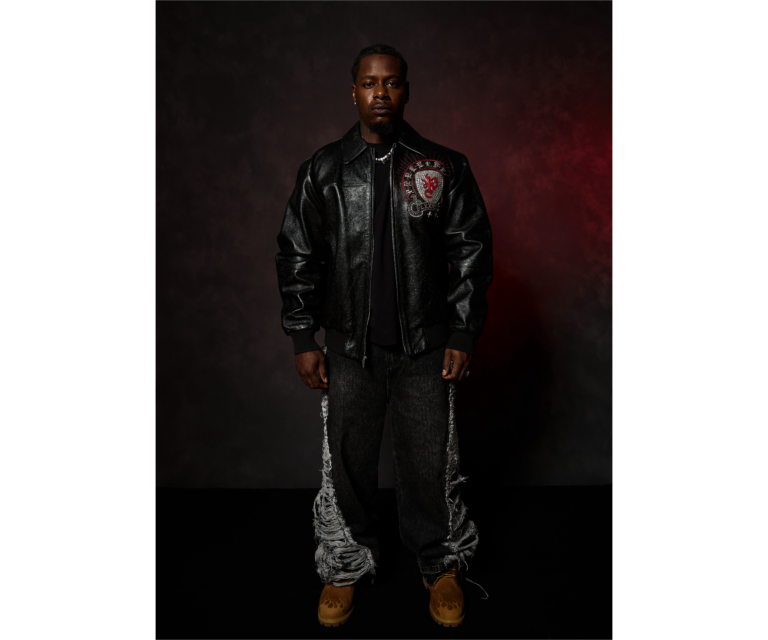 Pelle Pelle Immortal Jacket, Black / Silver Metallic / Cabernet, back view