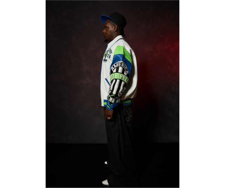 Pelle Pelle American Soda Club Jacket, White / Royal / Bright Green, gallery detail 7