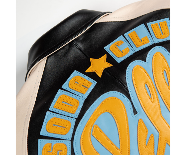Pelle Pelle Classic Soda Club Plush Jacket, Black / Ivory, gallery detail 11