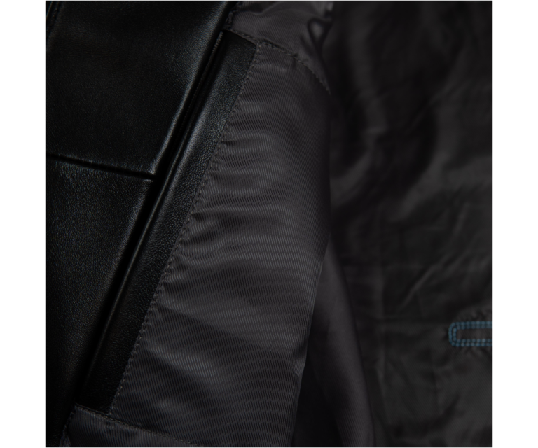 Pelle Pelle Classic Soda Club Plush Jacket, Black / Ivory, gallery detail 8