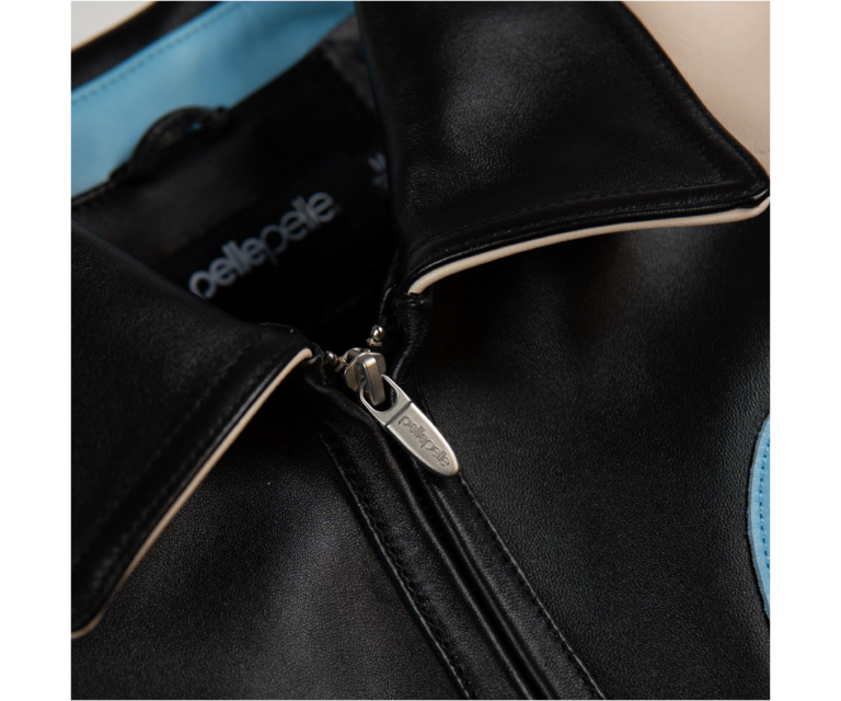 Pelle Pelle Classic Soda Club Plush Jacket, Black / Ivory, gallery detail 5