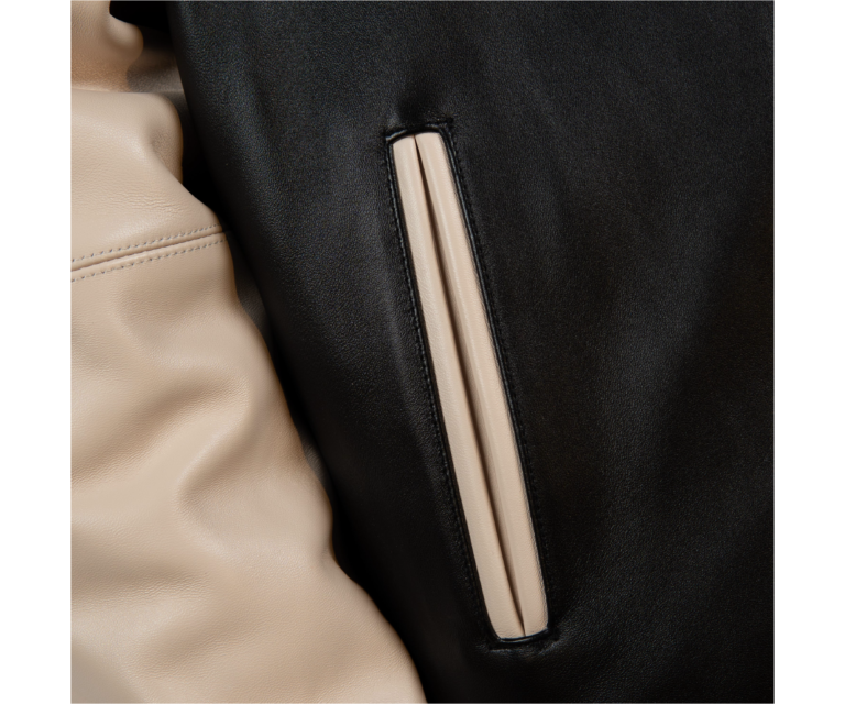Pelle Pelle Classic Soda Club Plush Jacket, Black / Ivory, gallery detail 10