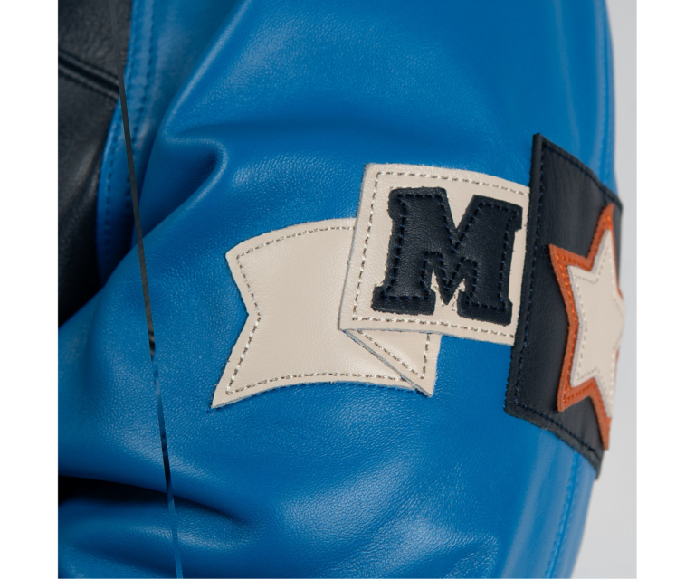 Pelle Pelle Classic Soda Club Plush Jacket, Navy / Honolulu Blue / Orange / Ivory, gallery detail 9