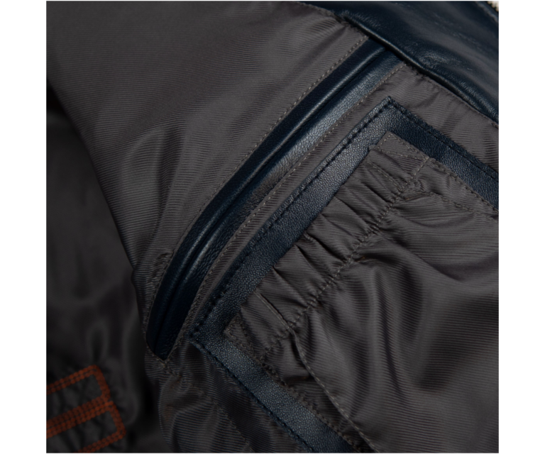 Pelle Pelle Classic Soda Club Plush Jacket, Navy / Honolulu Blue / Orange / Ivory, gallery detail 7