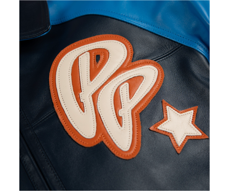 Pelle Pelle Classic Soda Club Plush Jacket, Navy / Honolulu Blue / Orange / Ivory, gallery detail 5