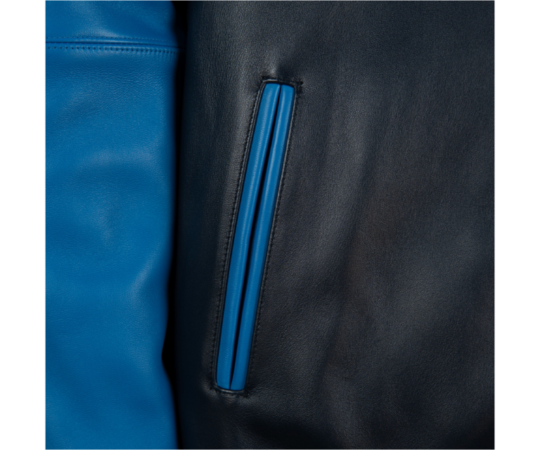 Pelle Pelle Classic Soda Club Plush Jacket, Navy / Honolulu Blue / Orange / Ivory, gallery detail 6