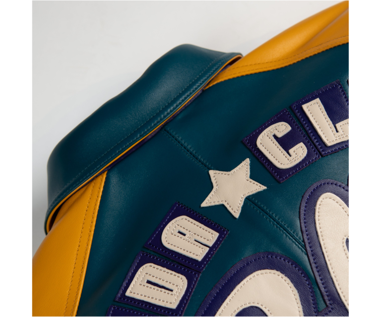 Pelle Pelle Classic Soda Club Plush Jacket, Teal / Maize / Purple / Ivory, gallery detail 9