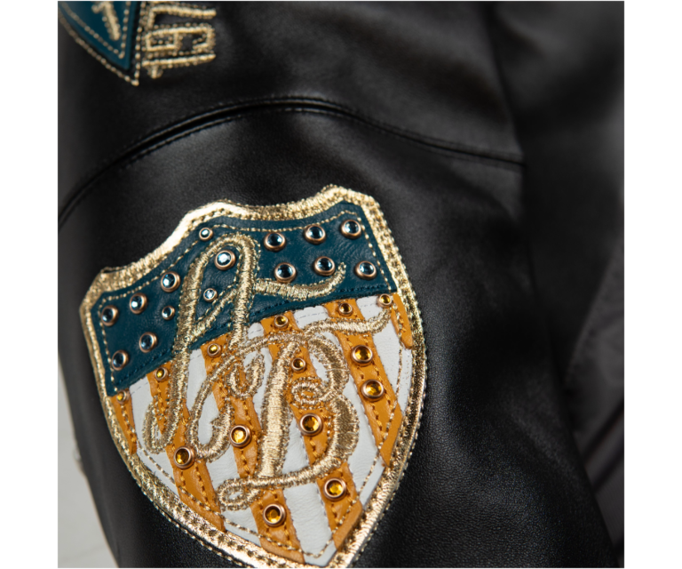 Pelle Pelle American Bruiser Plush Jacket, BLACK / TEAL / WHITE / MAIZE, gallery detail 7