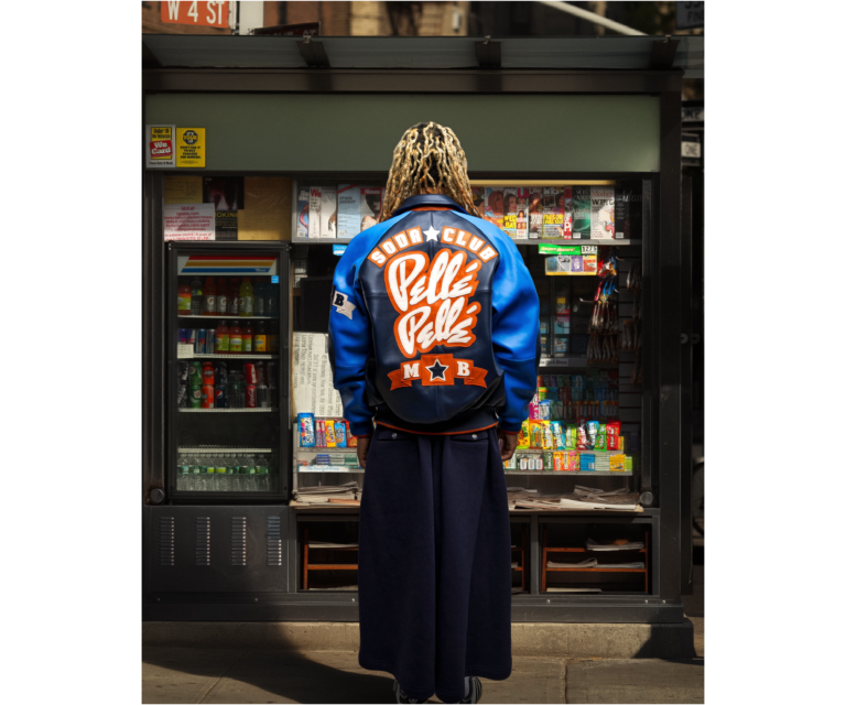 Pelle Pelle Classic Soda Club Plush Jacket, Navy / Honolulu Blue / Orange / Ivory, gallery detail 4