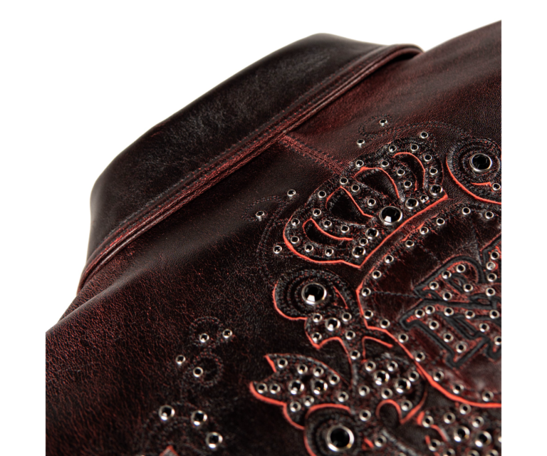 Pelle Pelle Shoulder Crest Jacket, Black / Red Ghosting, gallery detail 6
